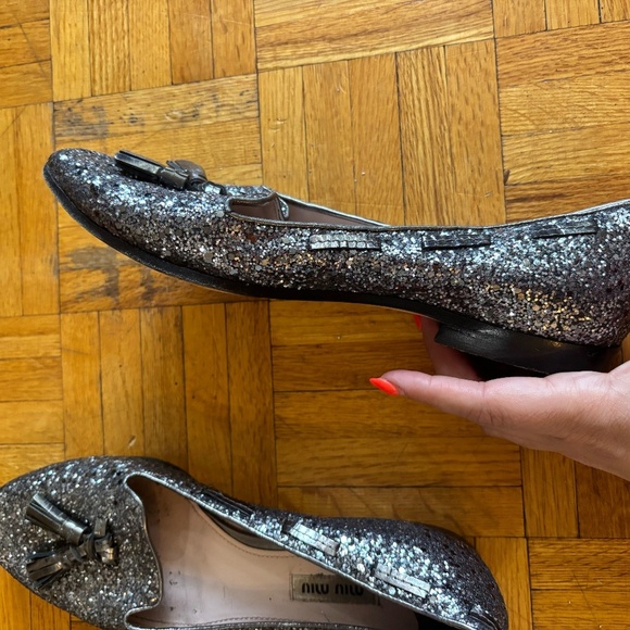 MIU MIU glitter loafers - Picture 5 of 8